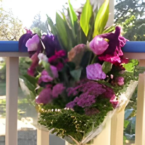 Dendrobium orchids and gerberas bouquet